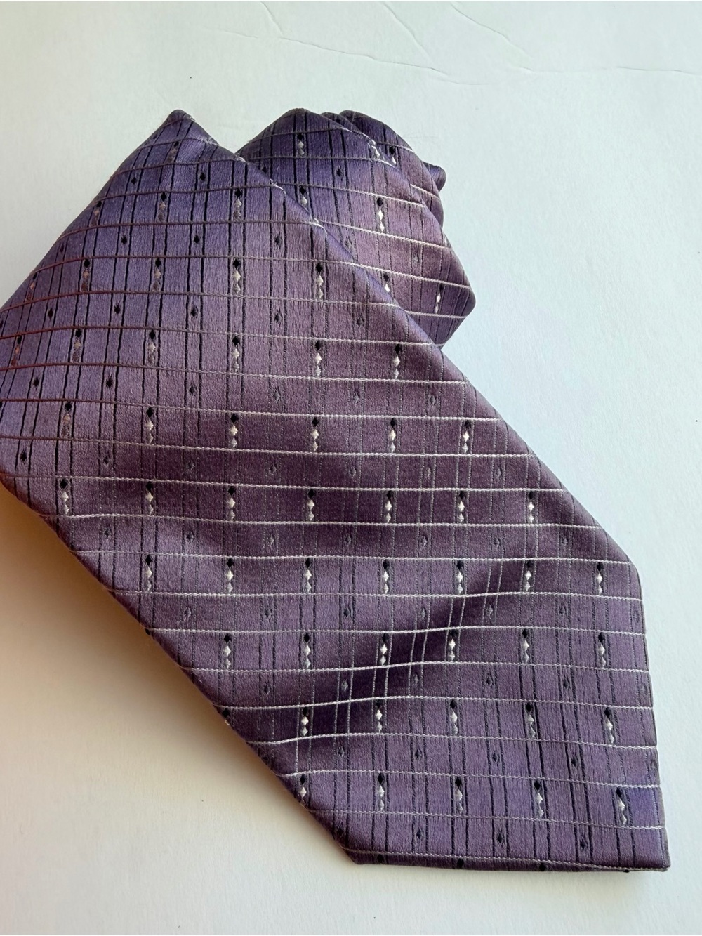 Cambridge Classicβs 100% Silk Men's Purple Patterned Silk Tie